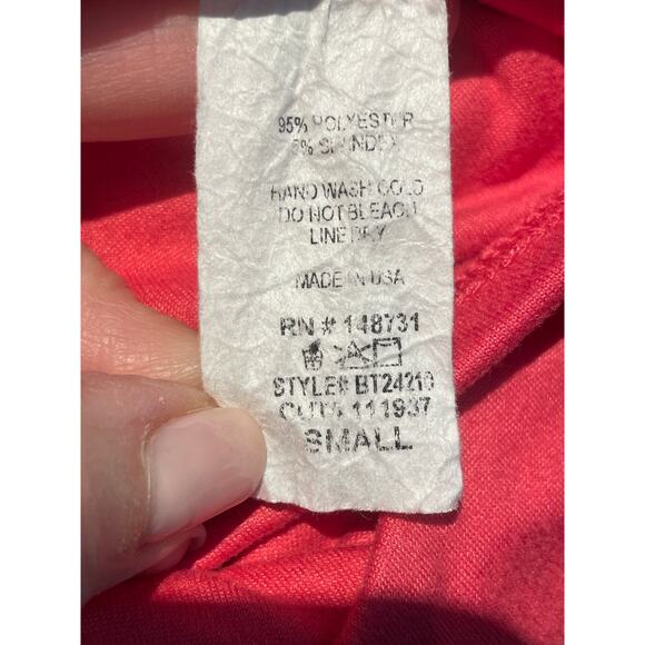 American Threads Halter Top Women’s Small Coral Pink Racerback Summer Cropped - Picture 7 of 7